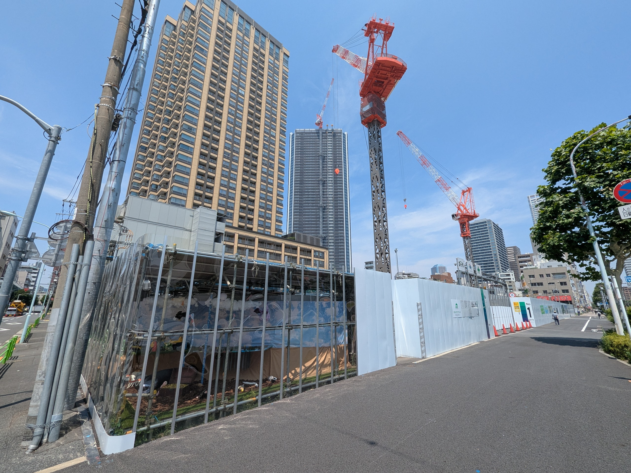 セントラルガーデン月島ザタワーの建設現地