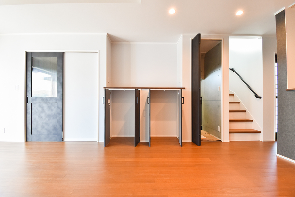 LDKからシューズクロークへアクセス可能な動線