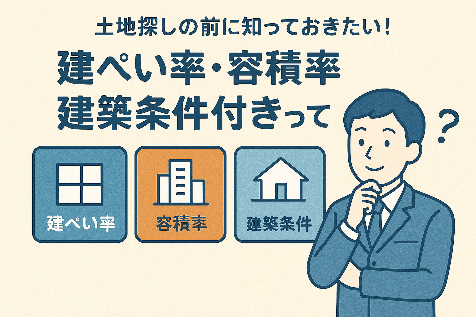 土地探しの前に知っておきたい！「建ぺい率・容積率・建築条件付き」ってなに？の画像
