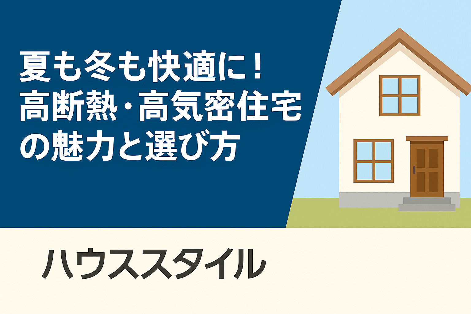 夏も冬も快適に!高断熱・高気密住宅の魅力と選び方の画像