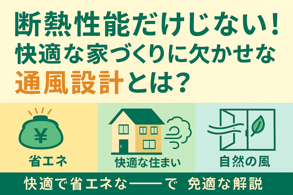 「断熱性能だけじゃない！快適な家づくりに欠かせない通風設計とは？」の画像
