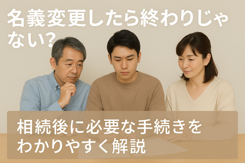 「名義変更したら終わりじゃない！相続後に必要な不動産手続きまとめ」の画像