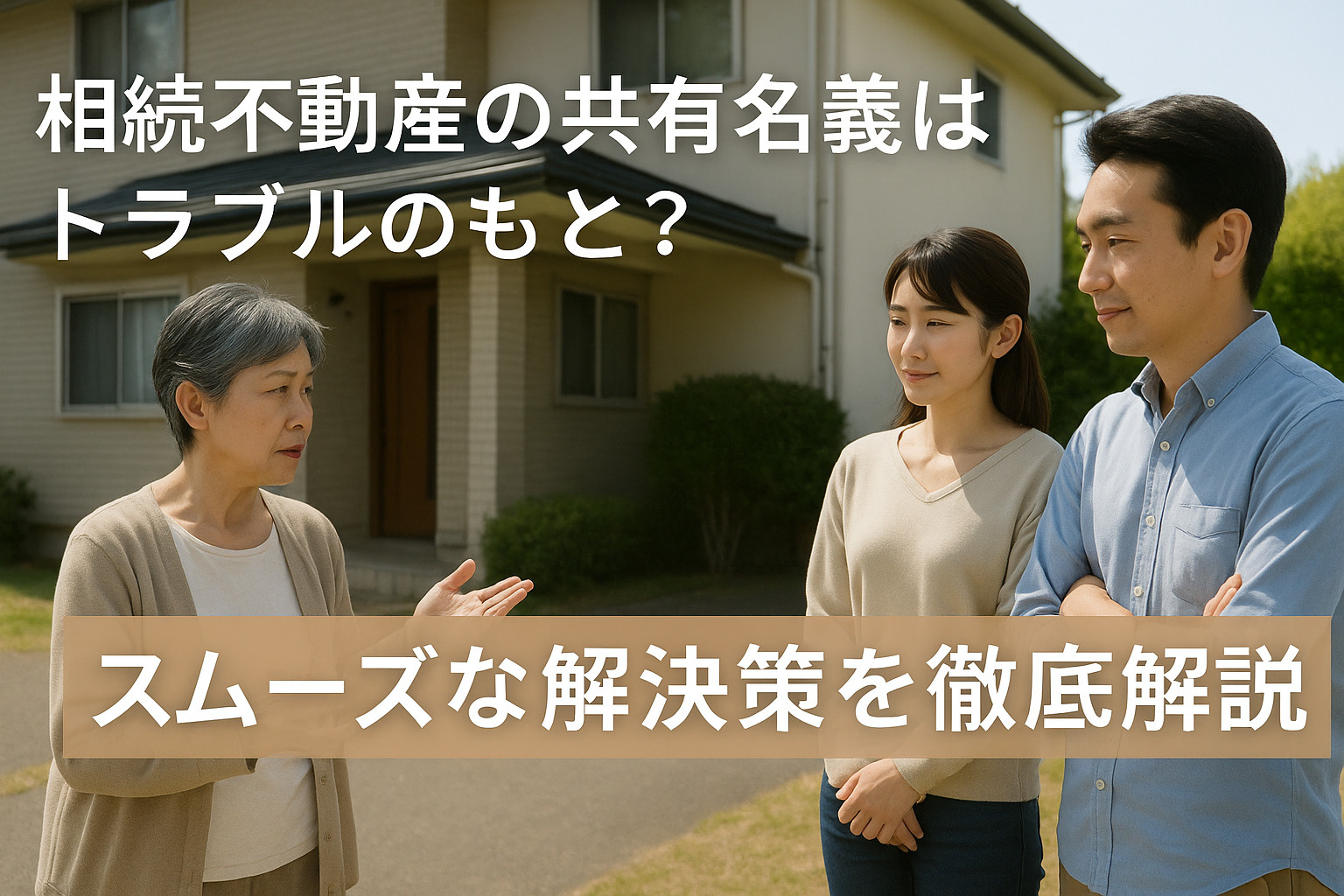 「相続不動産の共有名義はトラブルのもと？スムーズな解決策を徹底解説！」の画像