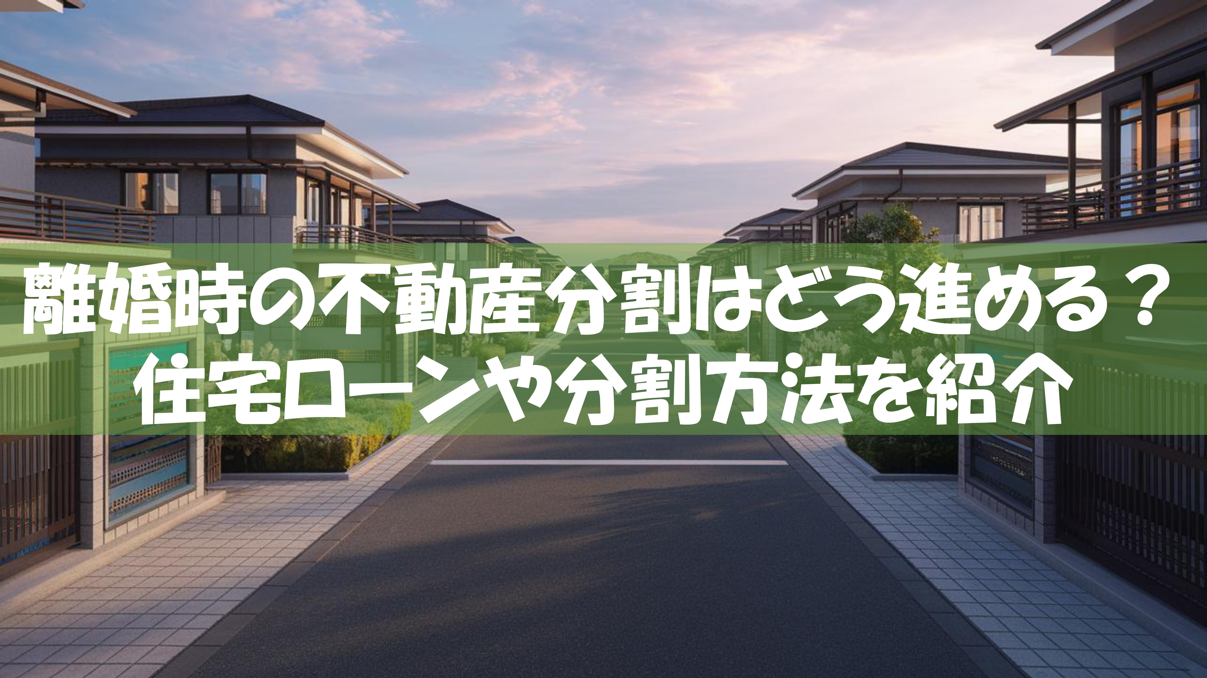 離婚時の不動産分割はどう進める？住宅ローンや分割方法を紹介の画像