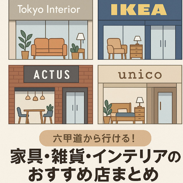 ️ 六甲道から行ける！家具・雑貨・インテリアのおすすめ店まとめの画像