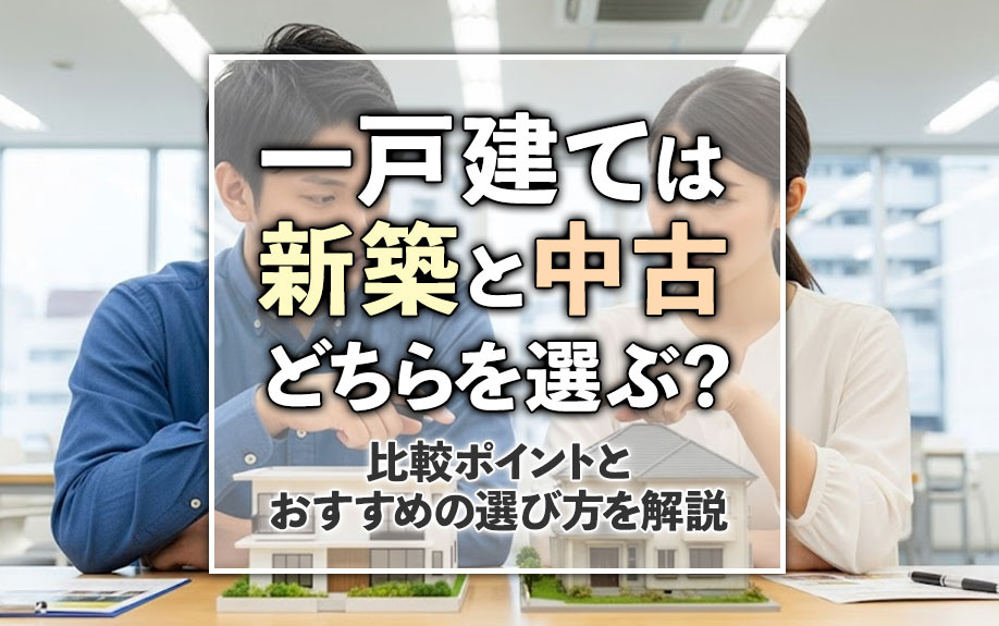 一戸建ては新築と中古どちらを選ぶ？比較ポイントとおすすめの選び方を解説