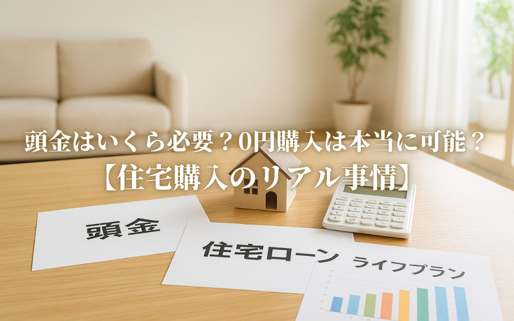 頭金はいくら必要？0円購入は本当に可能？【住宅購入のリアル事情】の画像