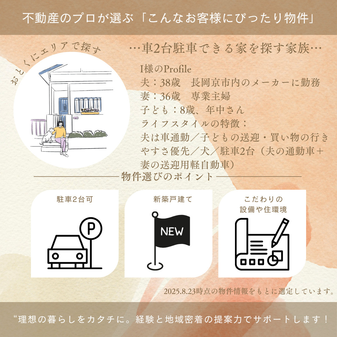 不動産のプロ厳選物件#04【車2台駐車できる家を探す家族】の画像