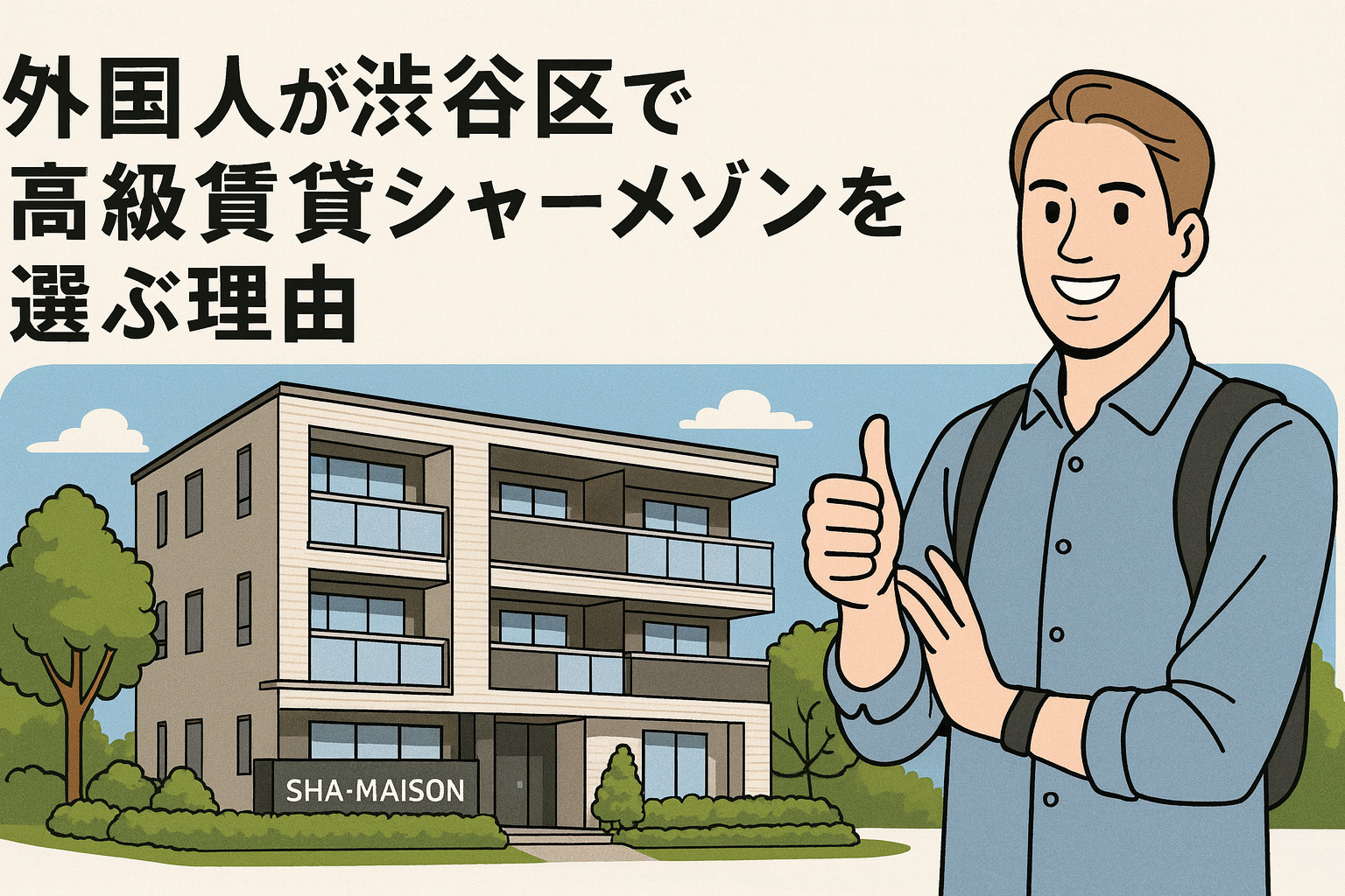 外国人が渋谷区で高級賃貸シャーメゾンを選ぶ理由の画像