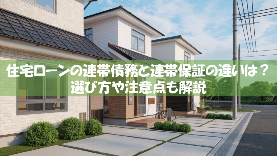 住宅ローンの連帯債務と連帯保証の違いは？選び方や注意点も解説の画像