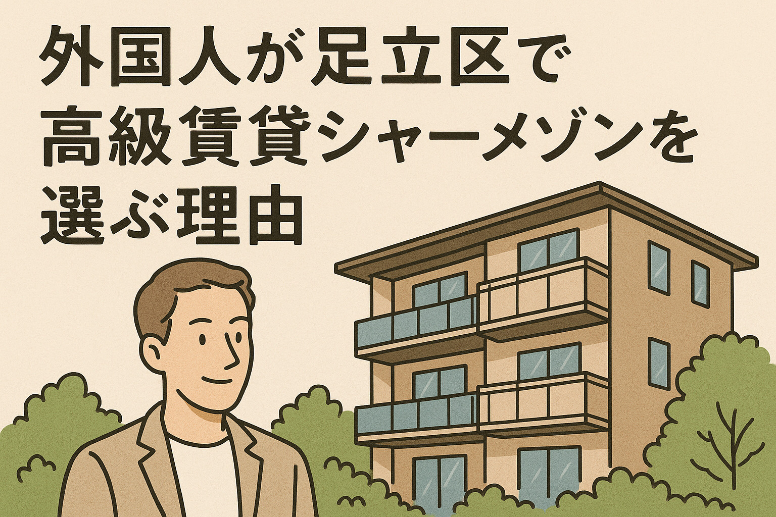 外国人が足立区で高級賃貸シャーメゾンを選ぶ理由の画像