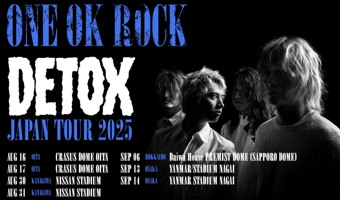 ONE OK ROCK「DETOX JAPAN TOUR」ついに開催！【ONEPLUS MUSIC】の画像