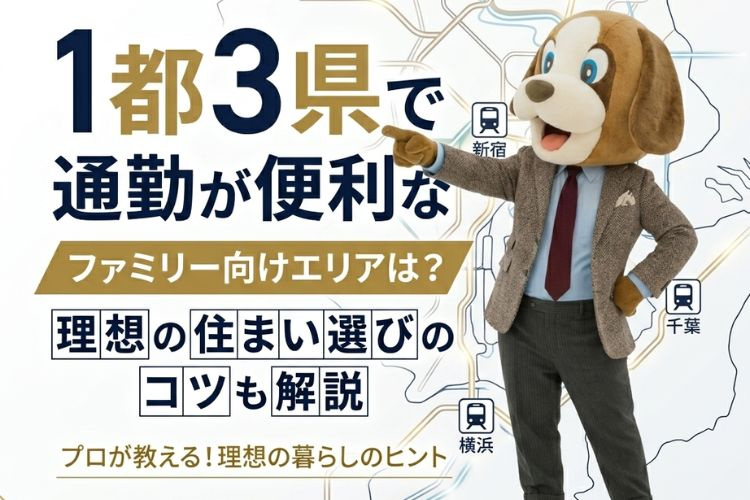 一都三県で通勤便利なファミリー向けエリアは？理想の住まい選びのコツも解説の画像