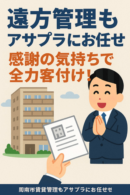 【遠方管理もアサプラにお任せ】感謝の気持ちで全力客付け‼の画像