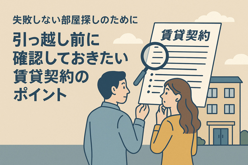 引っ越しまでに確認しておきたい賃貸契約のポイントの画像