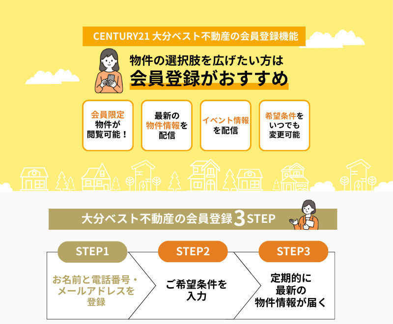 大分ベスト不動産の会員登録機能のメリットと3sステップ