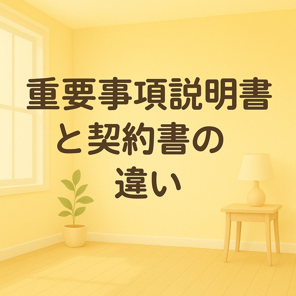 重要事項説明書と契約書の違いってなに？賃貸契約で絶対知っておきたいポイントの画像