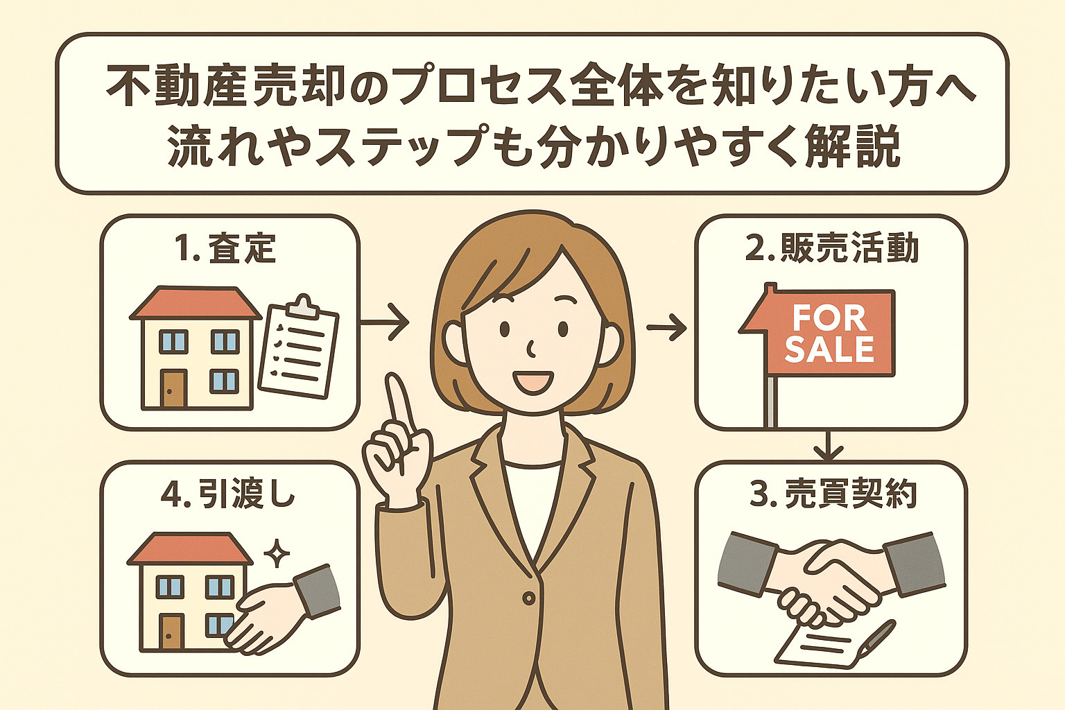 不動産売却のプロセス全体を知りたい方へ！流れやステップも分かりやすく解説の画像