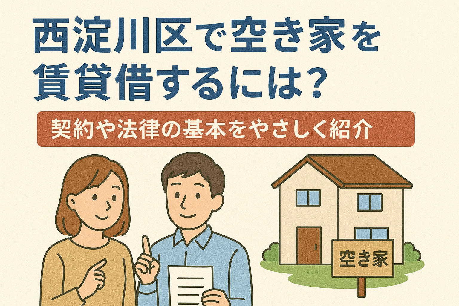 西淀川区で空き家を賃貸借するには？契約や法律の基本をやさしく紹介の画像