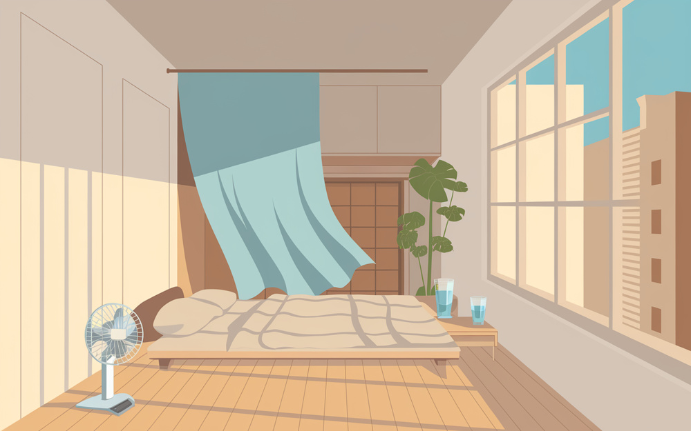 暑い日の快適な睡眠方法はご存知ですか？快眠グッズや冷房の使い方も紹介の画像