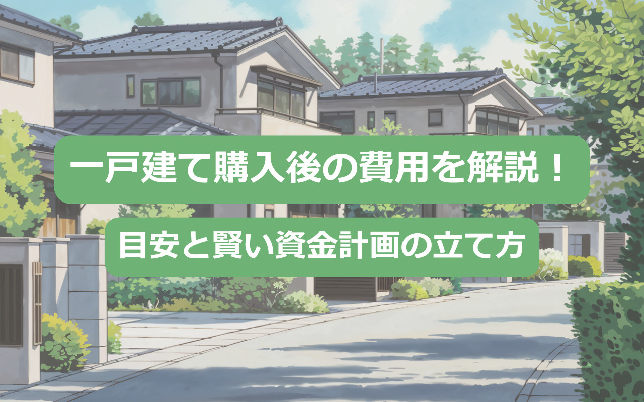 一戸建て購入後の費用を解説！目安と賢い資金計画の立て方の画像