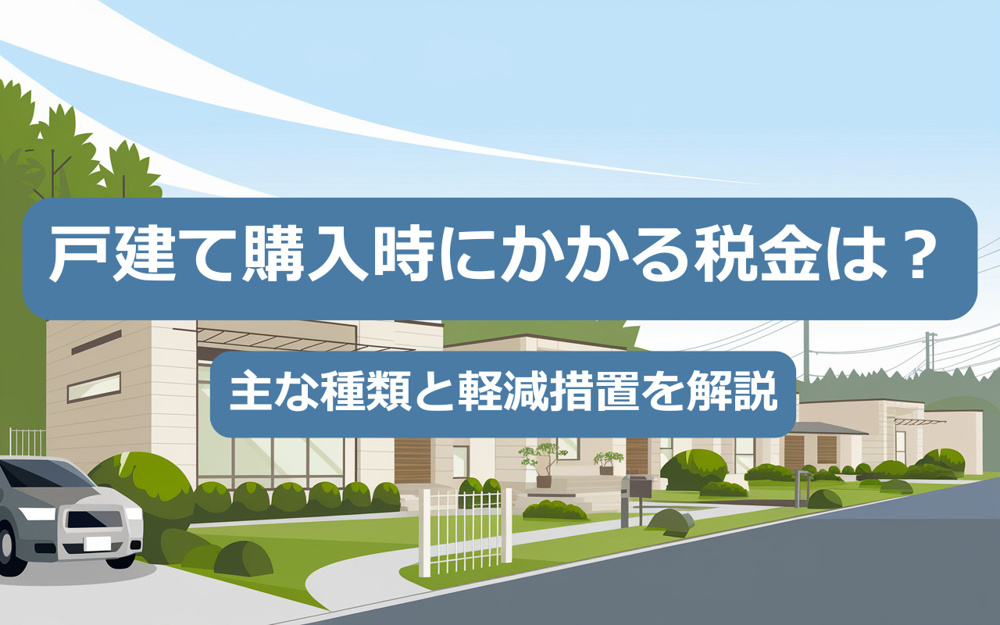 【2025年】戸建て購入時にかかる税金は？主な種類と軽減措置を解説の画像