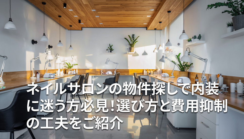 ネイルサロンの物件探しで内装に迷う方必見！選び方と費用抑制の工夫をご紹介の画像