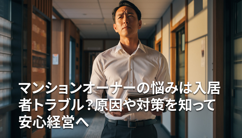 マンションオーナーの悩みは入居者トラブル？原因や対策を知って安心経営への画像