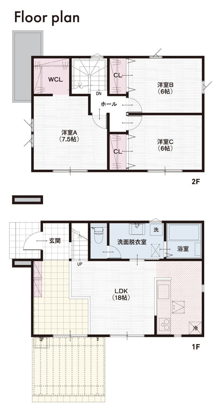 SODATELの間取りプラン一例