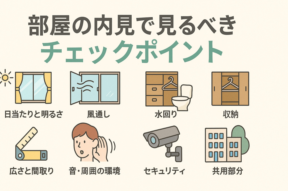 部屋の内見で見るべきポイントの画像