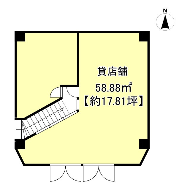 【賃貸・事務所募集】新橋ハイツ 2階／19.5万円（税込）／周辺には店舗が点在し、人通りのあるエリアの画像