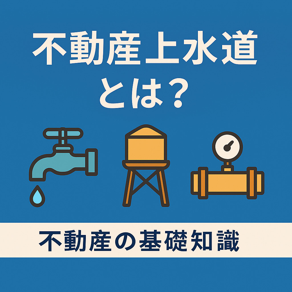  不動産の基礎知識：上水道とは？仕組み・引き込み・費用・注意点をやさしく解説の画像