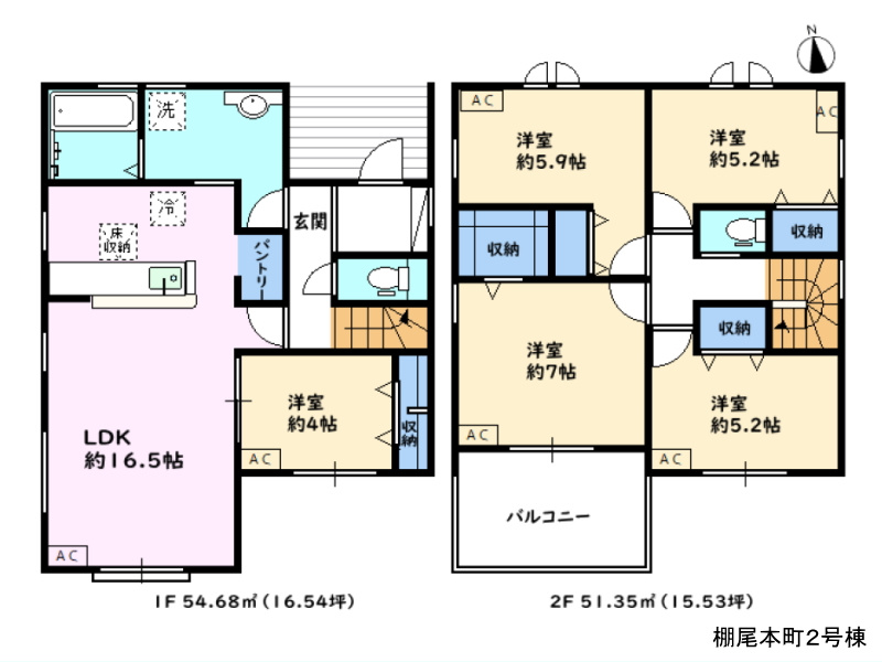 棚尾本町2号棟　間取図