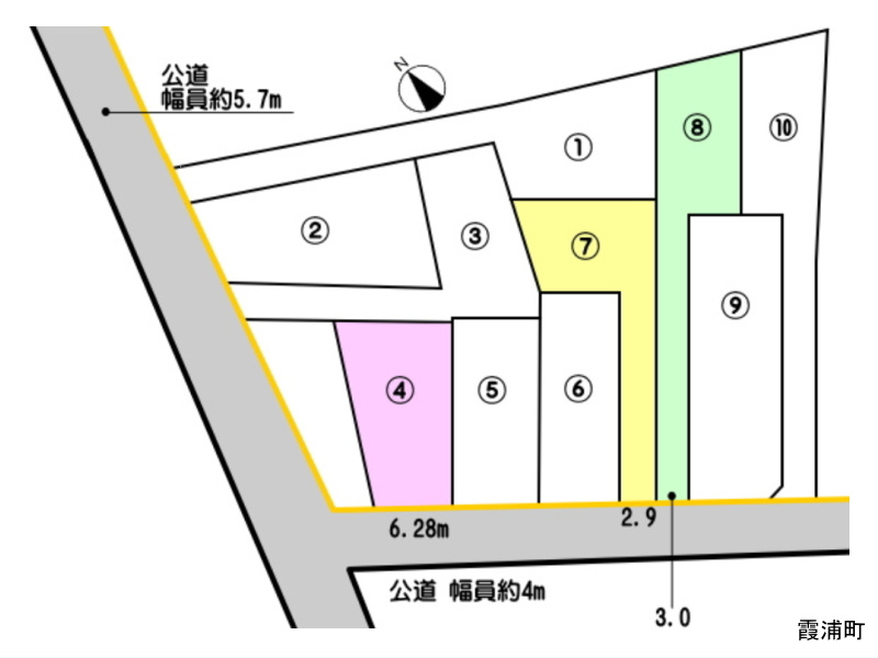 霞浦町　配置図