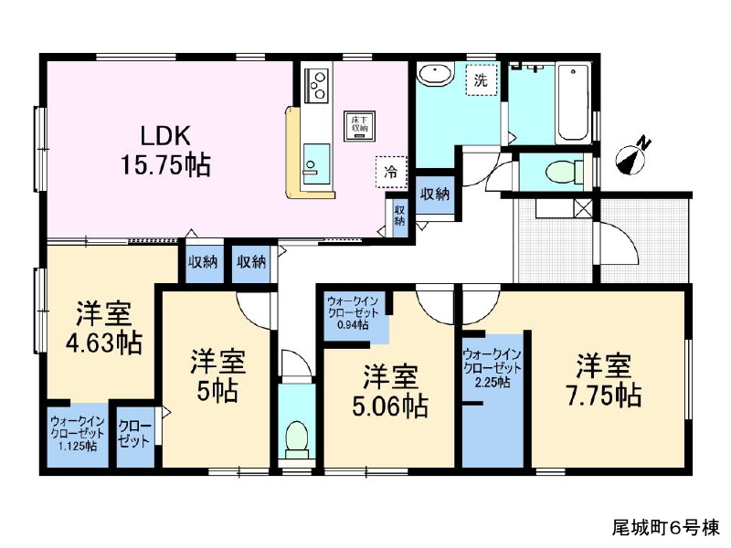 尾城町６号棟　間取図