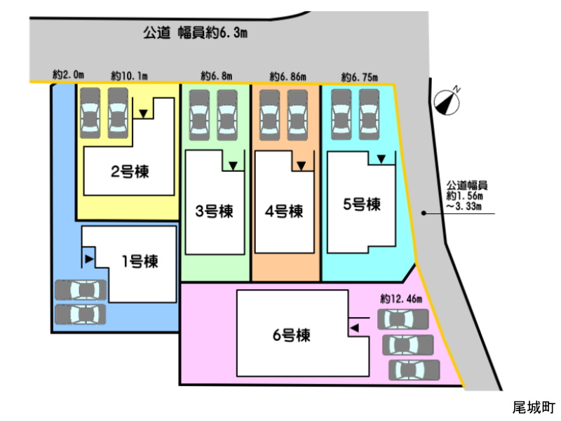 尾城町　配置図