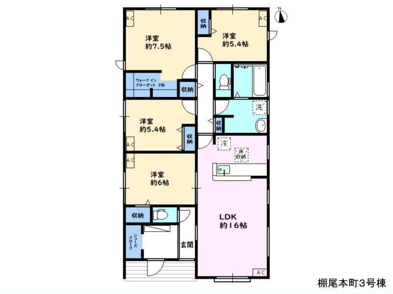 棚尾本町3号棟　間取図