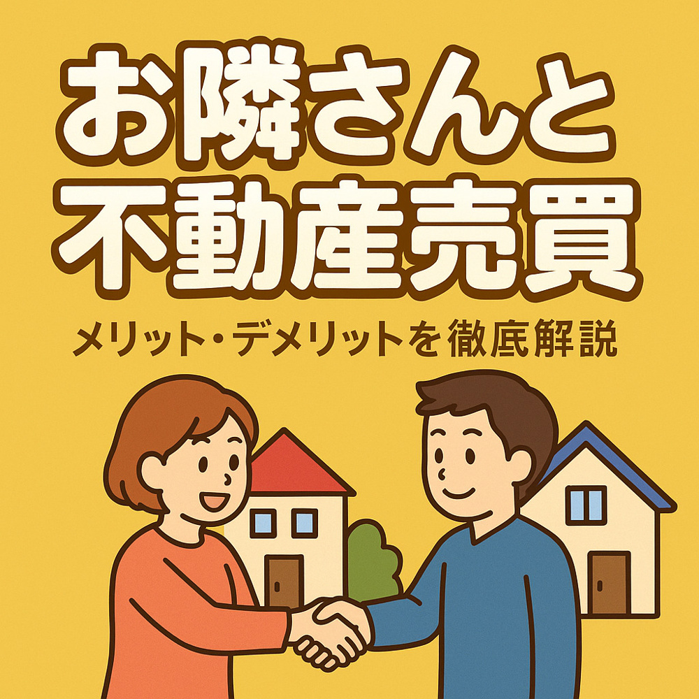 お隣さんと不動産売買｜メリット・デメリット７選の画像