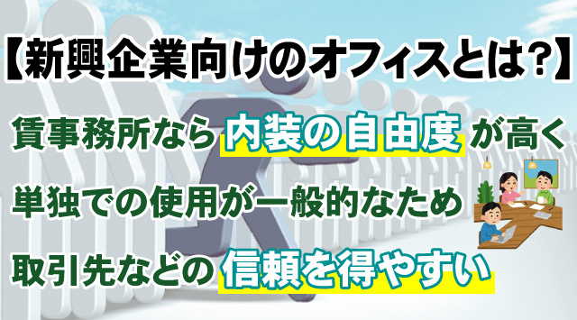 【新興企業向けのオフィスとは？】特徴や選ぶ際の注意点などご紹介！の画像