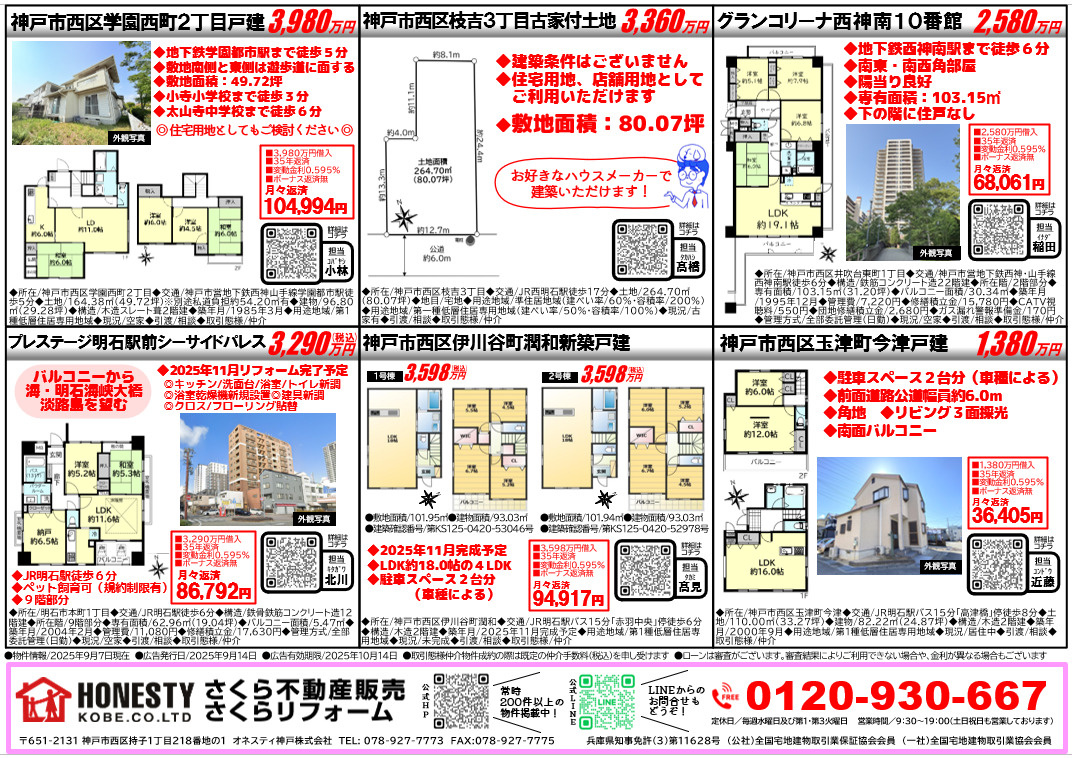 ①西区のチラシですの画像