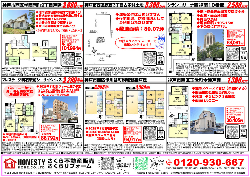 ①西区のチラシですの画像