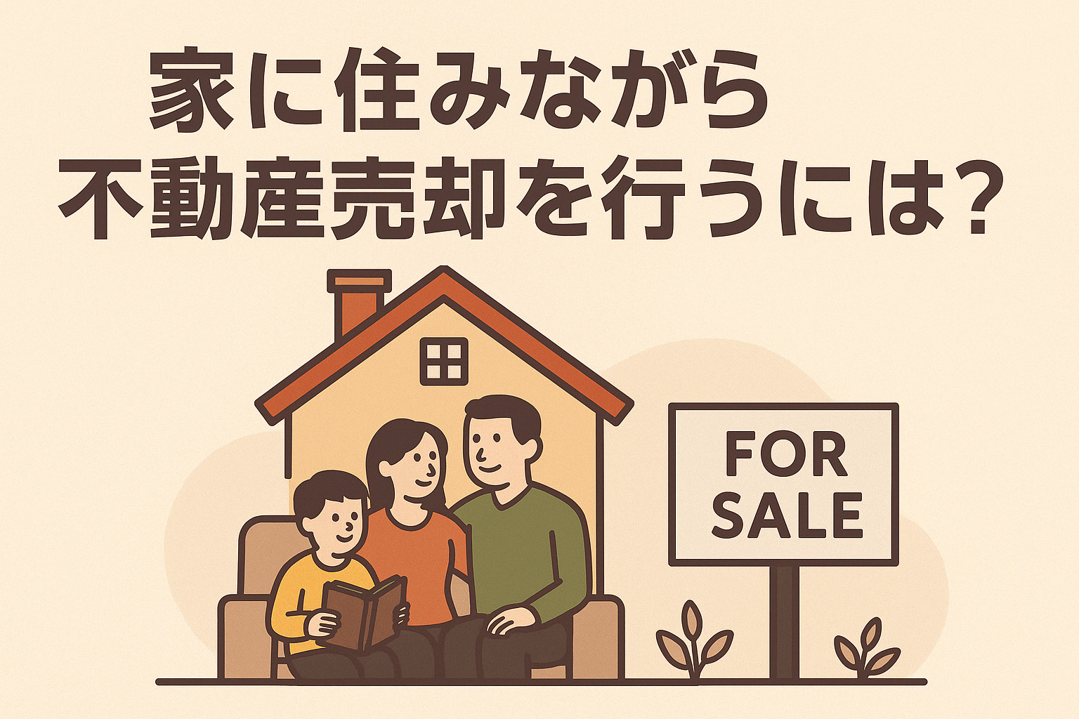家に住みながらの不動産売却の方法の画像