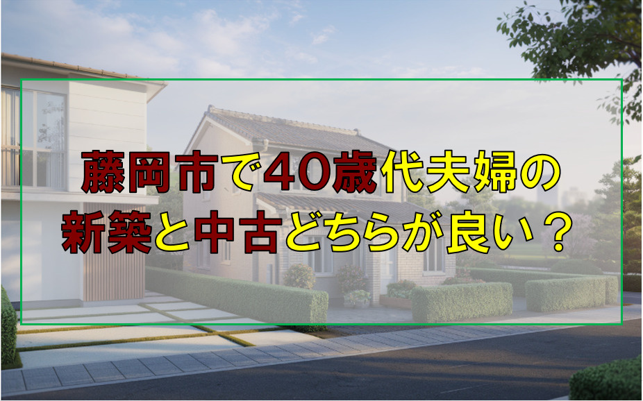 藤岡市で40代夫婦の新築と中古どちらが良い？選び方のポイントを解説の画像
