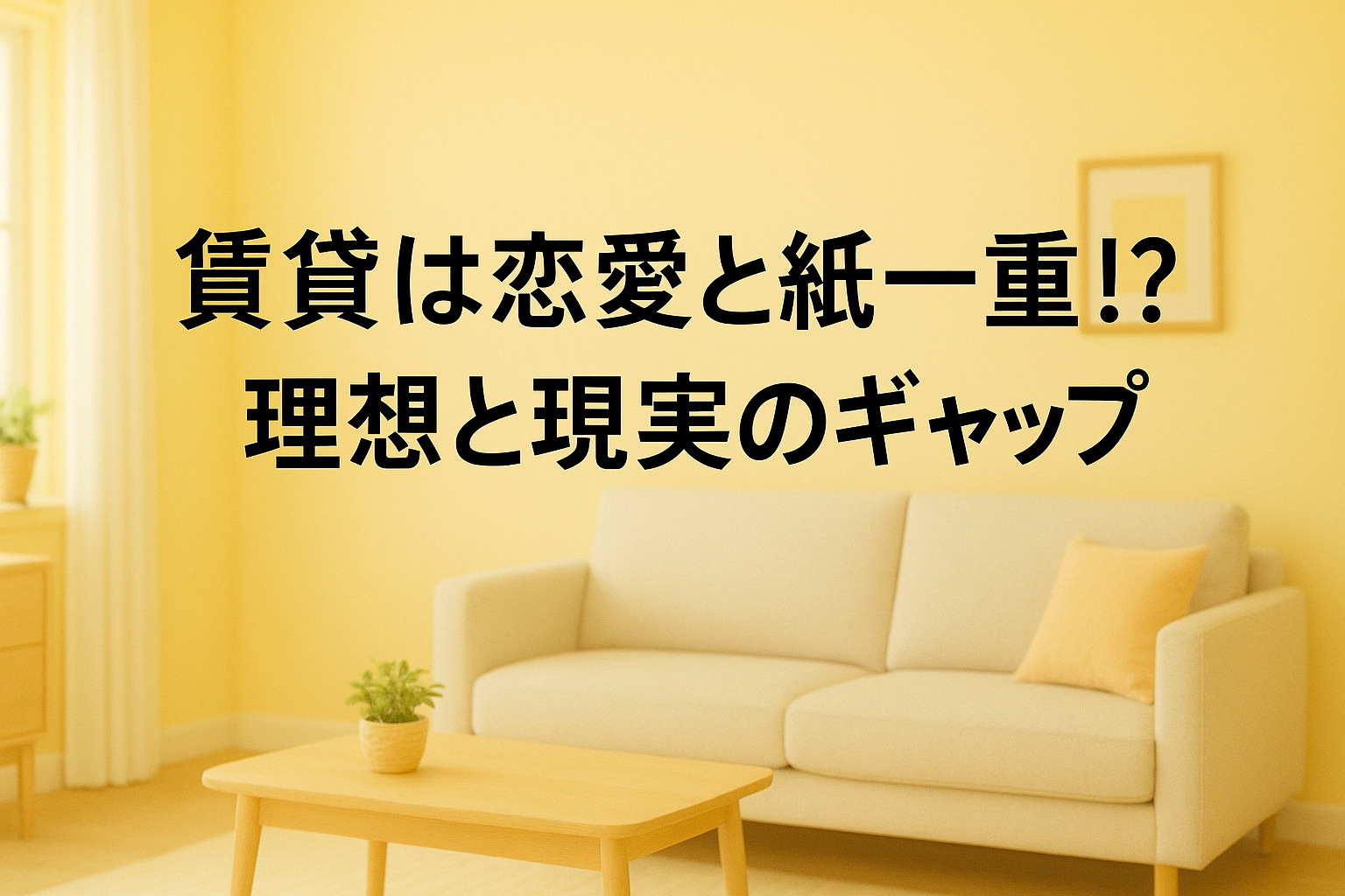 賃貸は“恋愛”だ！理想と現実のギャップあるある~名古屋 My賃貸~の画像