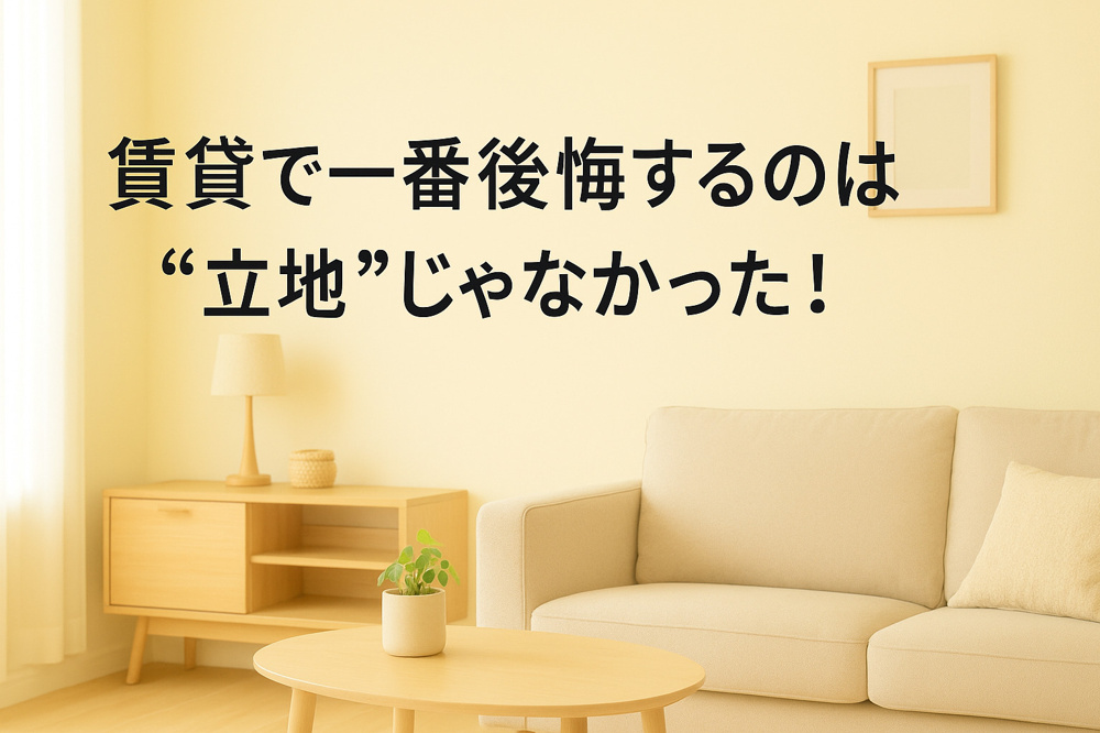 賃貸で一番後悔するのは“立地”じゃなかった！ 見落としがちな落とし穴10選～名古屋 My賃貸～の画像