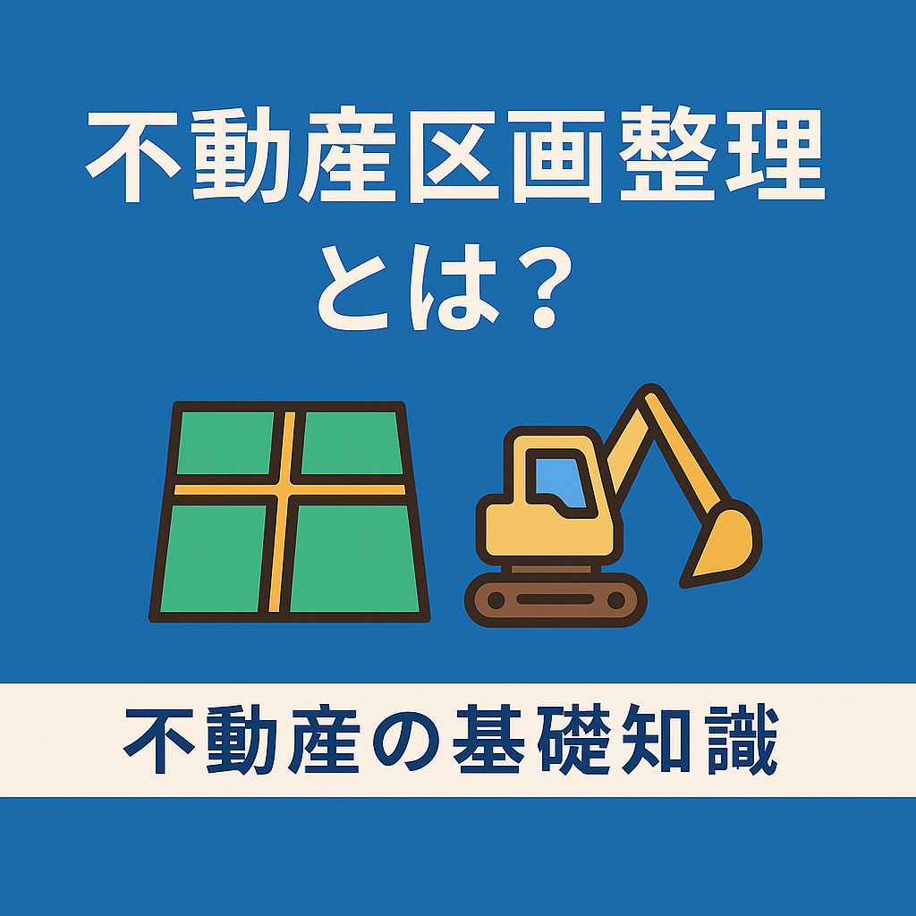 ️ 不動産の基礎知識：区画整理とは？仕組み・換地・減歩・清算金・購入時の注意点までやさしく解説の画像