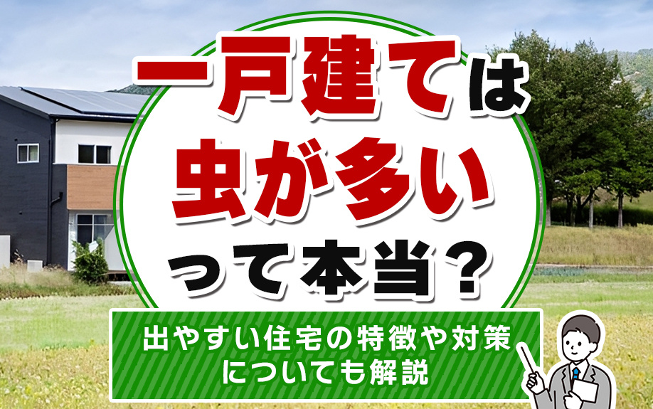一戸建ては虫が多いって本当？出やすい住宅の特徴や対策についても解説