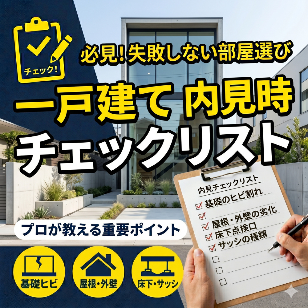 一戸建て　内見時チェックリスト（パスあり、表出力）の画像