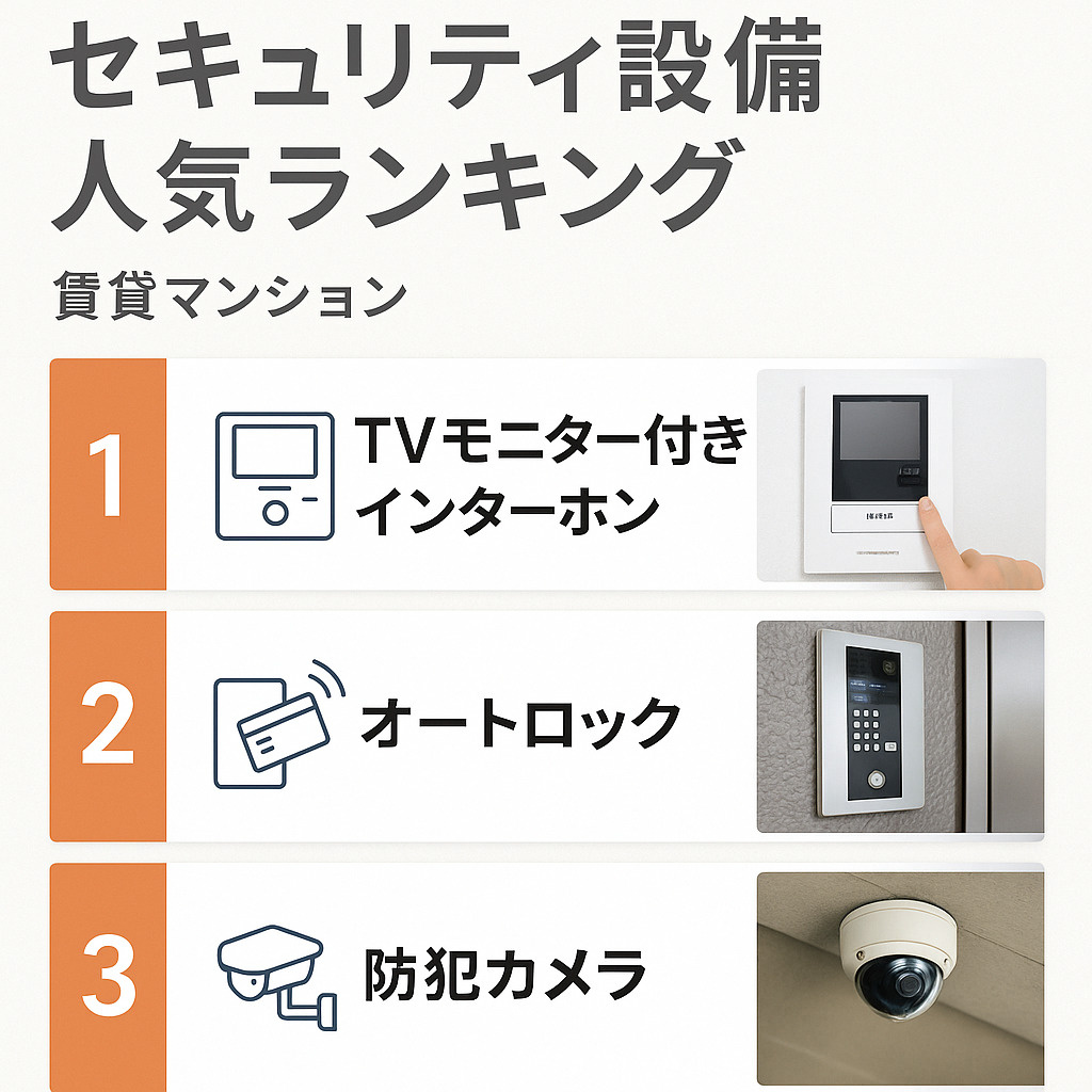 【2025年版】賃貸マンションのセキュリティ設備 人気ランキング｜六甲道で安心のお部屋探しの画像
