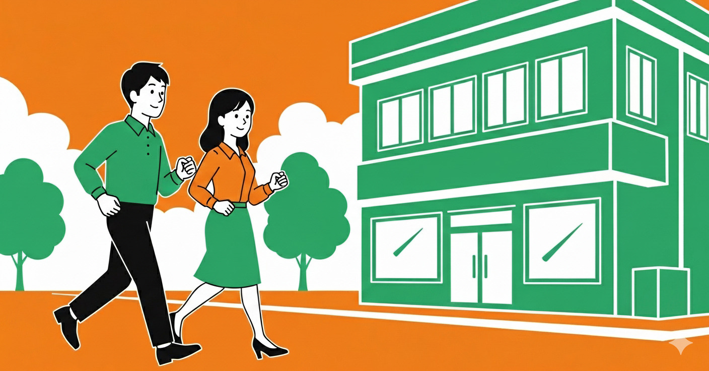 不動産情報を熱心に探す人のイメージ